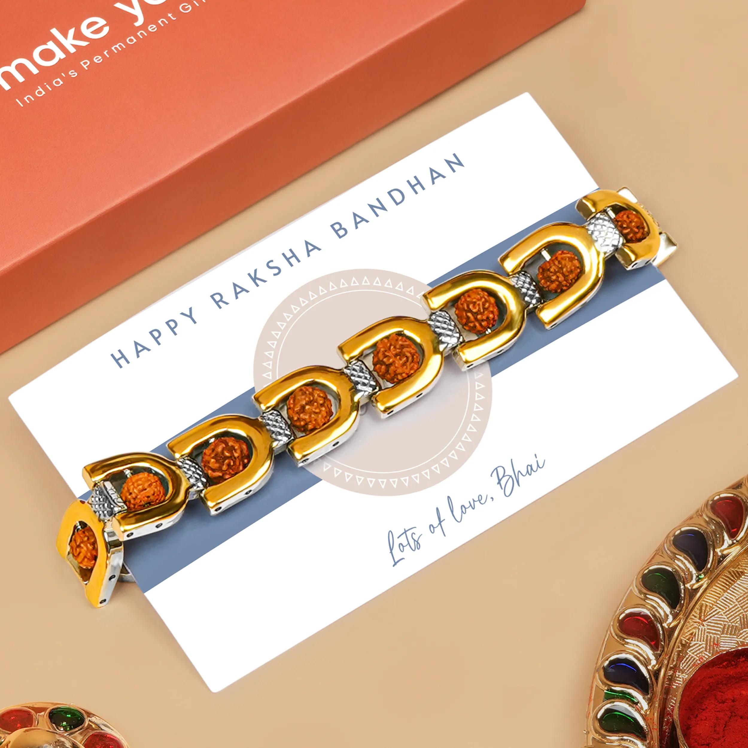 Royale Rudraksh Bracelet Style Rakhi